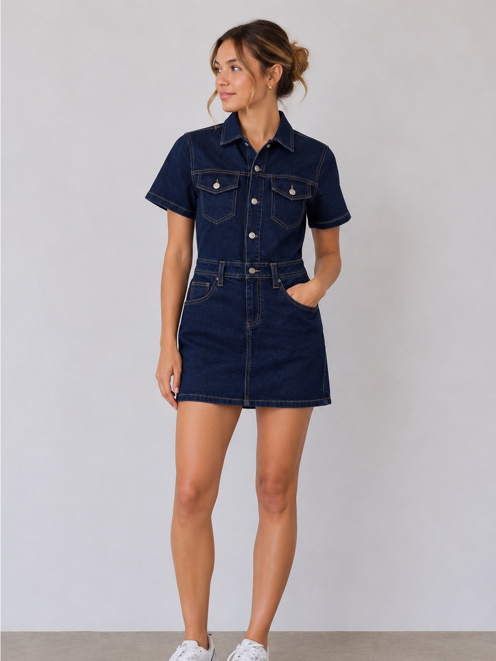 Joe Fresh Denim Romper / Dress - See Photos For Measurements